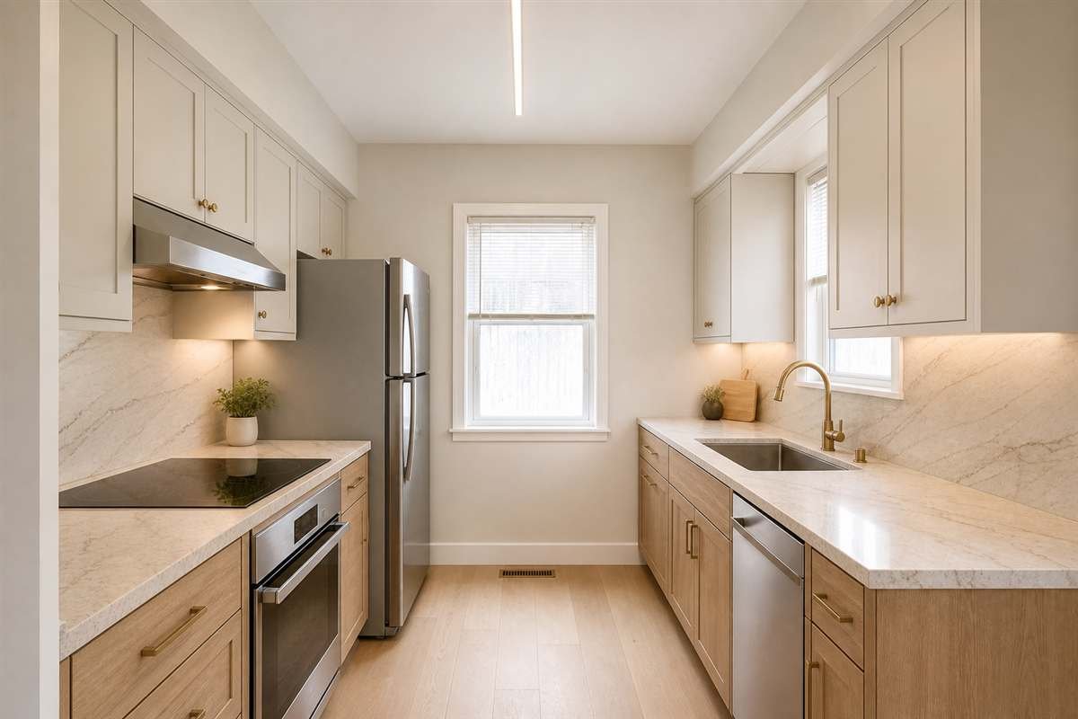 Finished Columbus kitchen by Columbus Granite and Tile